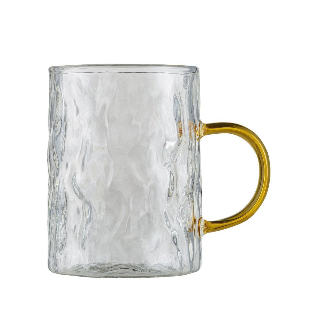 Högkvalitativ Värmetålig Kaffemugg i Glas med Handtag för Damer - Explosionssäker och Idealisk för Te eller Kaffe.