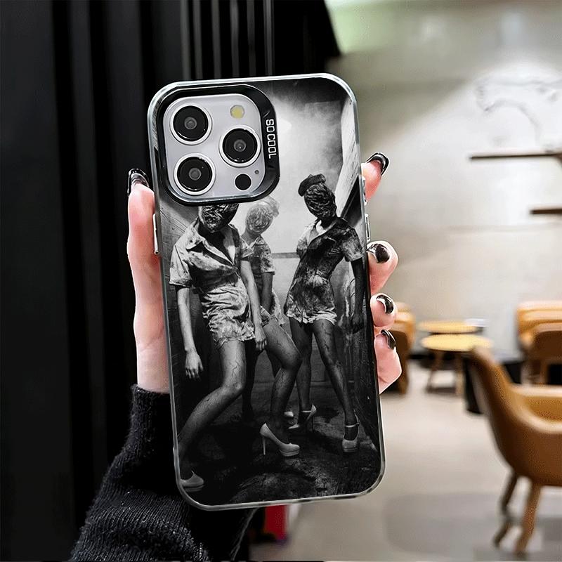 Silent Hill Horror Theme Soft Phone Case for iPhone 15 16 17 Pro Max 17Air 16E 14 Plus 13 12 Mini Shockproof Cover Back Shell