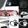 Love Heart Dog Paw Footprint Highly Reflective Sticker For Car Window Bumper Night Driving Warning Sign Reflector Animal Decal