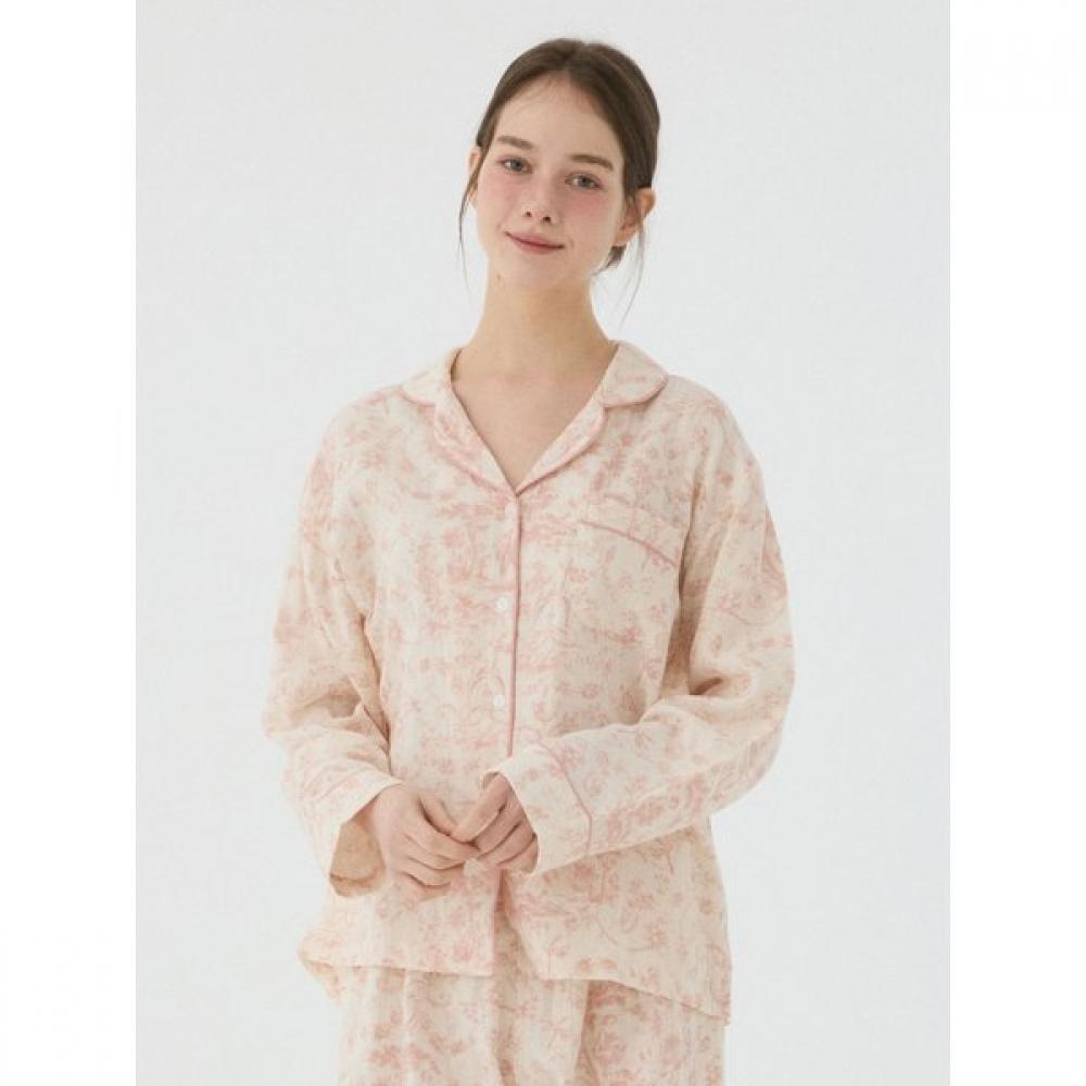 Lunaluz Women S Cotton Long Sleeve Collar Neck Two Piece pajamaS 2c 