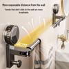 Retractable Carbon Steel Suction Cup Towel Bar