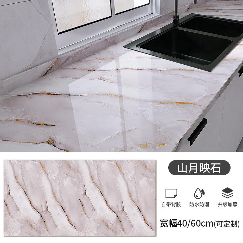 60cm X1/3/5/10m Samolepicí tapeta na zeď Vodotěsná Olejuvzdorná Fólie Mramorová Dekorace Samolepka Kuchyň Koupelna Renovace Dekorativní