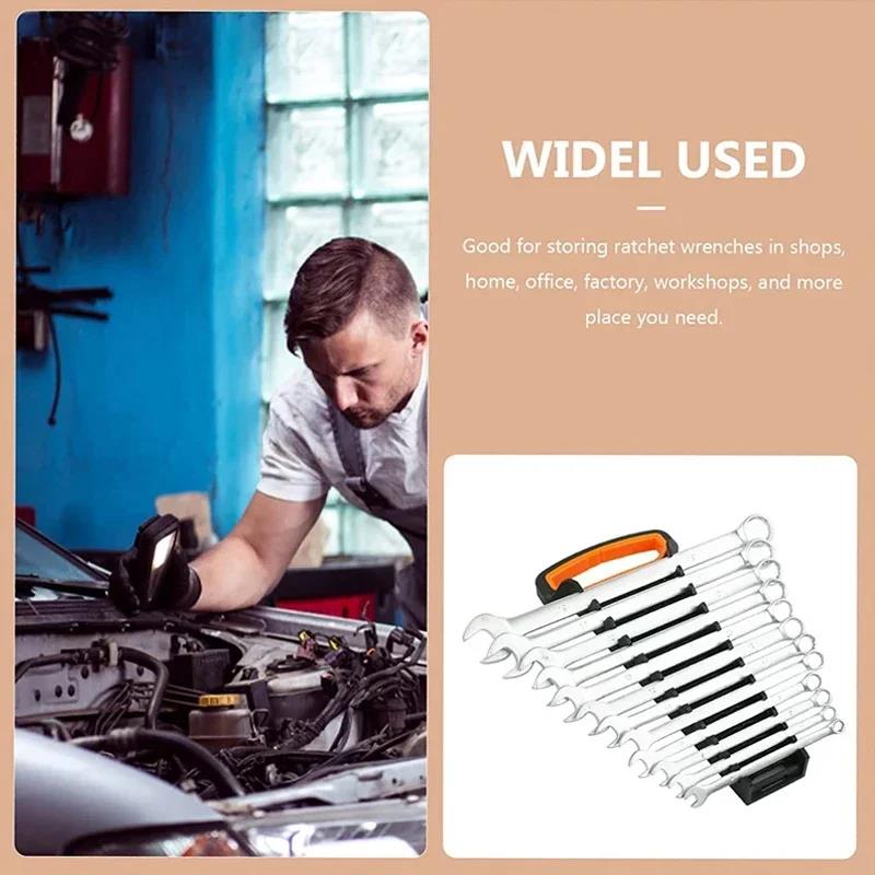 HOT Wrench Organizer Storage Shelf for Ratchet Wrench Set Lightweight Tool Holder for Workshops Garages and Home Use Slots