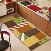 Carpet for Kitchen Floor Mat PVC Waterproof Oil-Proof Non-Slip Leather Rug Geometric Pattern Rugs Long Size Home Decor Carpets