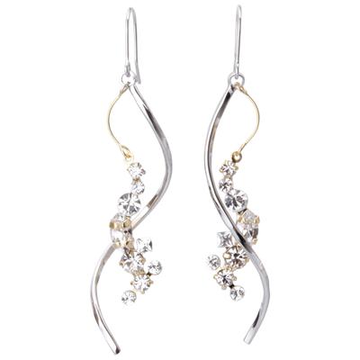 LOKUMI Hergestellt in Preciosa Present x 24 Karat Ohrringe, Japan, Kristall, Hypoallergen, Haken, Schmuckstück, Groß, Schwingend, Damen, Einfach, Beliebt, Schwingend, Geschenk,