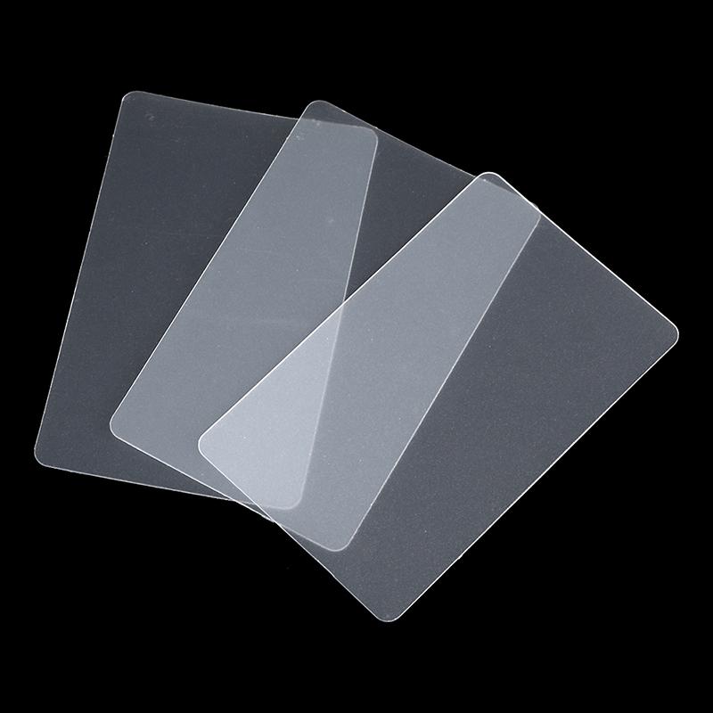 Carte de vizită transparentă goală de 10 bucăți, rezistentă la apă, pentru rechizite de birou școlare