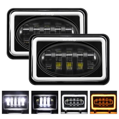 1 Adet 5 inç Araba LED Farı 4x6 Dikdörtgen Far Yüksek Düşük Far DRL Dönüş Sinyali Uyumlu