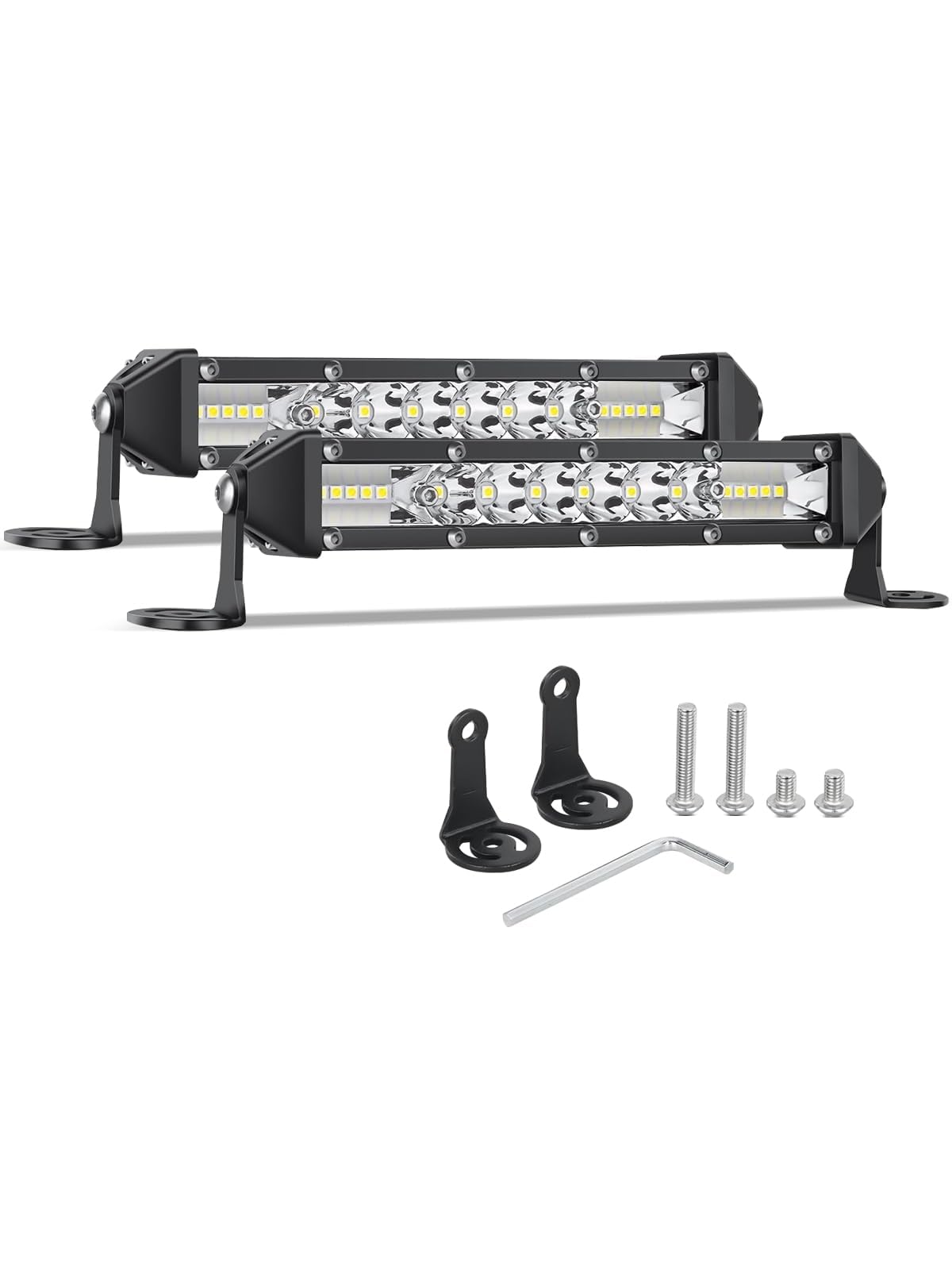 Largoods LED Work Light, 7 Inch Work Lamp, Light Bar, Floodlight, High Brightness, Wide