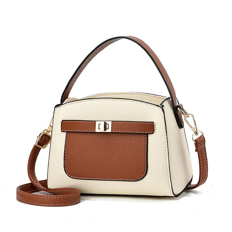 Chic Summer Small Square Bag For Women In Trendy Color Block Soft Leather With Zipper Closure