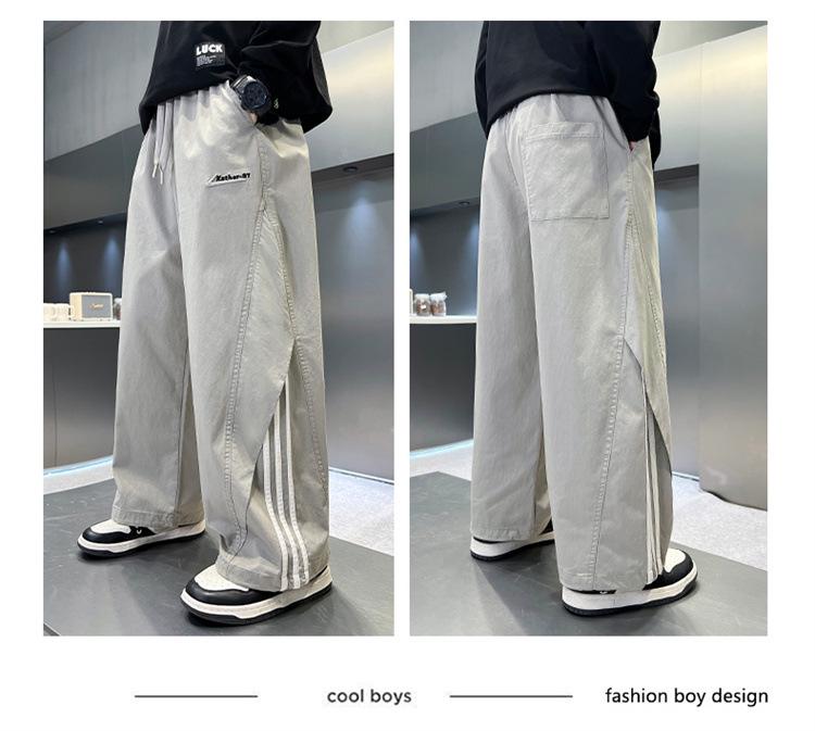 2026 Summer Boys' Wide Leg Casual Pants for Junior High Students