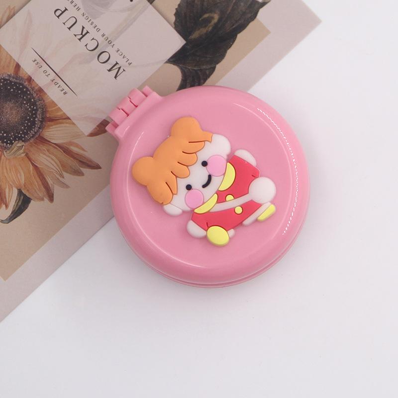 Cute Mini Folding Hair Combs with Mirror Portable for Travel Massage Comb for Women Girls Hair Brushes Styling Accessories