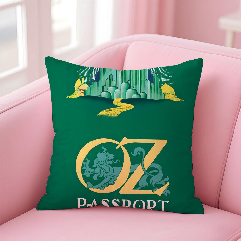 movie fantasy The WWizard of OOz Cushion Cover Pillow Case Soft Friendly Fabric Concealed Zipper