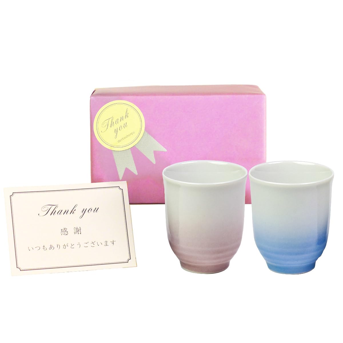 

Dento Honpo Kutani Ware Couple s Teacups, Glowing Glaze, Pair, Gift Boxed, with Thank You Card and Special Gift Wrapping. Perfect as a Gift for Grandc