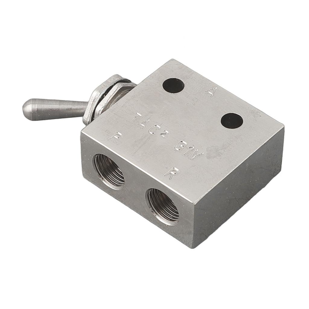 Valves & Manifolds Pneumatic Valve TAC2-31V Rectangle Mechanical Silver Tone Toggle Lever/hold Type 2 Position