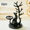 Decorative Trinket Tray Cute Cat Tree Branch Jewelry Organizer, 3D Printed Earring Bracelet Hair Bedroom Dresser Decor Tie Storage Holder, Display
