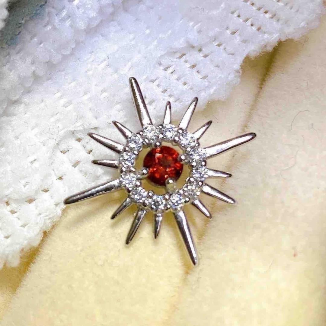 Натуральное прозрачное кристаллическое гранатовое подвесное ожерелье - японско-корейский стиль 925 Silver