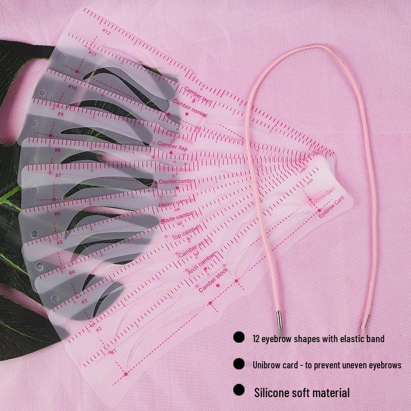 

Силиконовый шаблон для бровей: Носимый, Двухслойный, Мягкий Инструмент для Ухода для Легкой Детализации
