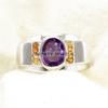 Amethyst Oval Cut Gemstone With 925 Sterling Silver Ring For Men's #A706 JL375658937932