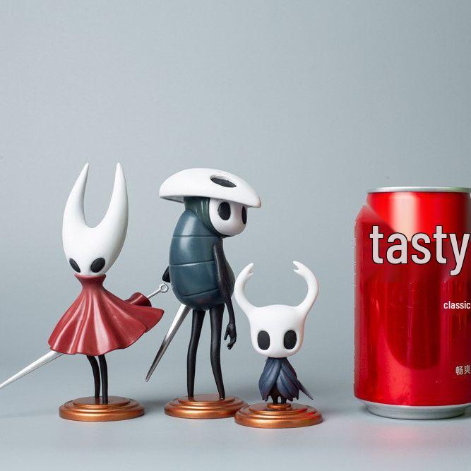 Hollow Knight 3-Piece 6.5" Figure Set: Hornet, Quirrel, Protagonist Styling.