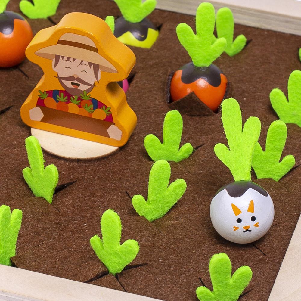Carrot Children Wooden Memory Match Toy Vegetable Theme Development Cognitive