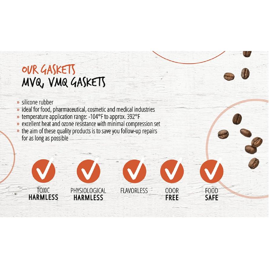 Gasket Seal Set for Boiler Outlet Pin and Brew Unit compatible for Saeco Philips Gaggia Coffee Machines