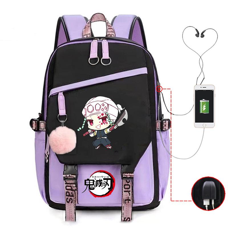 Kimetsu no yaiba ghost column peripheral printing schoolbag junior high school student high school multi-functional schoolbag