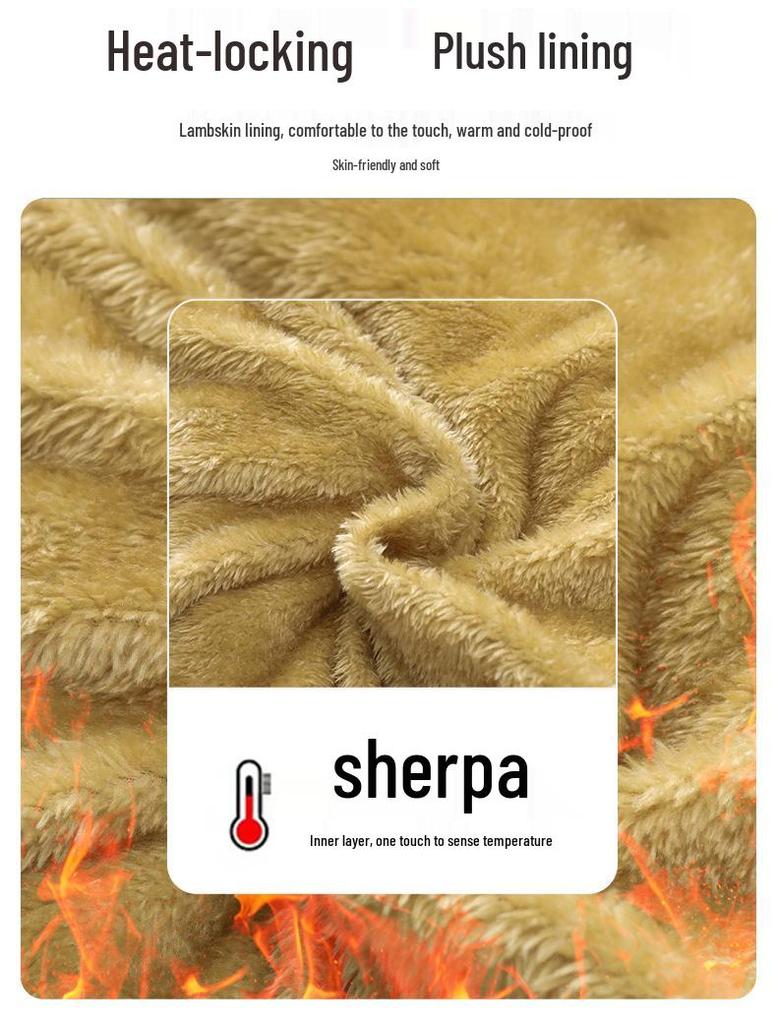 Men's Corduroy Fleece-Lined Multi-Pocket Cotton Vest - Casual, Sleeveless, Outdoor, Cold-Proof.