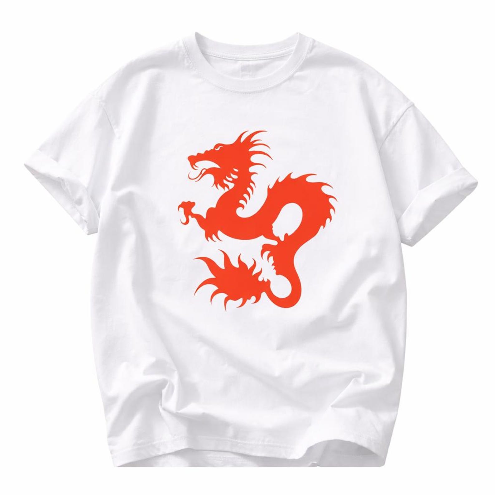 Dean Blunt Zushi Red Chinese Dragon Tee | Oriental Mythical Creature, Asian Dragon Graphic L