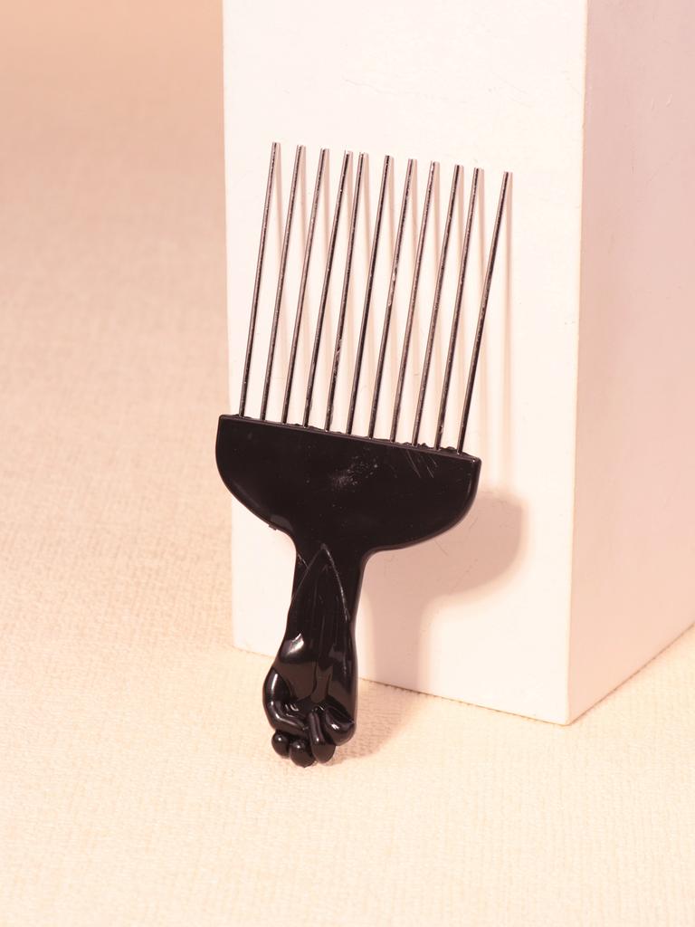 2pcs Men's African Curly Hair Tool Set, Stainless Steel Comb and Heat-resistant Perm Tool Special for Real Hair Wigs