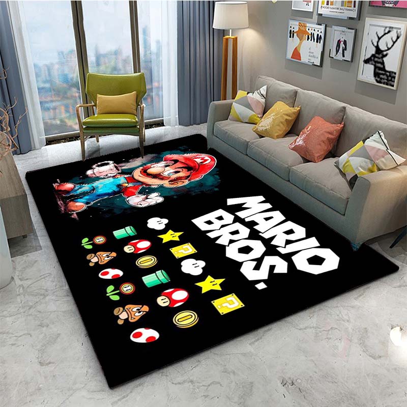 Anime CARTOON-M-MA-RIO-GAME UnSlip Rug for Living Room,Bedroom,Playroom,Kitchen,Door,Prayer Floor Mat Decor Carpet Gift Alfombra