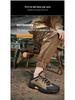 Men's Genuine Leather Non-Slip Hiking and Work Shoes - Closed Toe, Low-Top, Outdoor Casual Sneakers