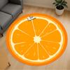 1pc Orange Slice Round Chair Mat Area Rug - Non-Slip, Floor Mat for Office, Bedroom, and Indoor Decor C1125393
