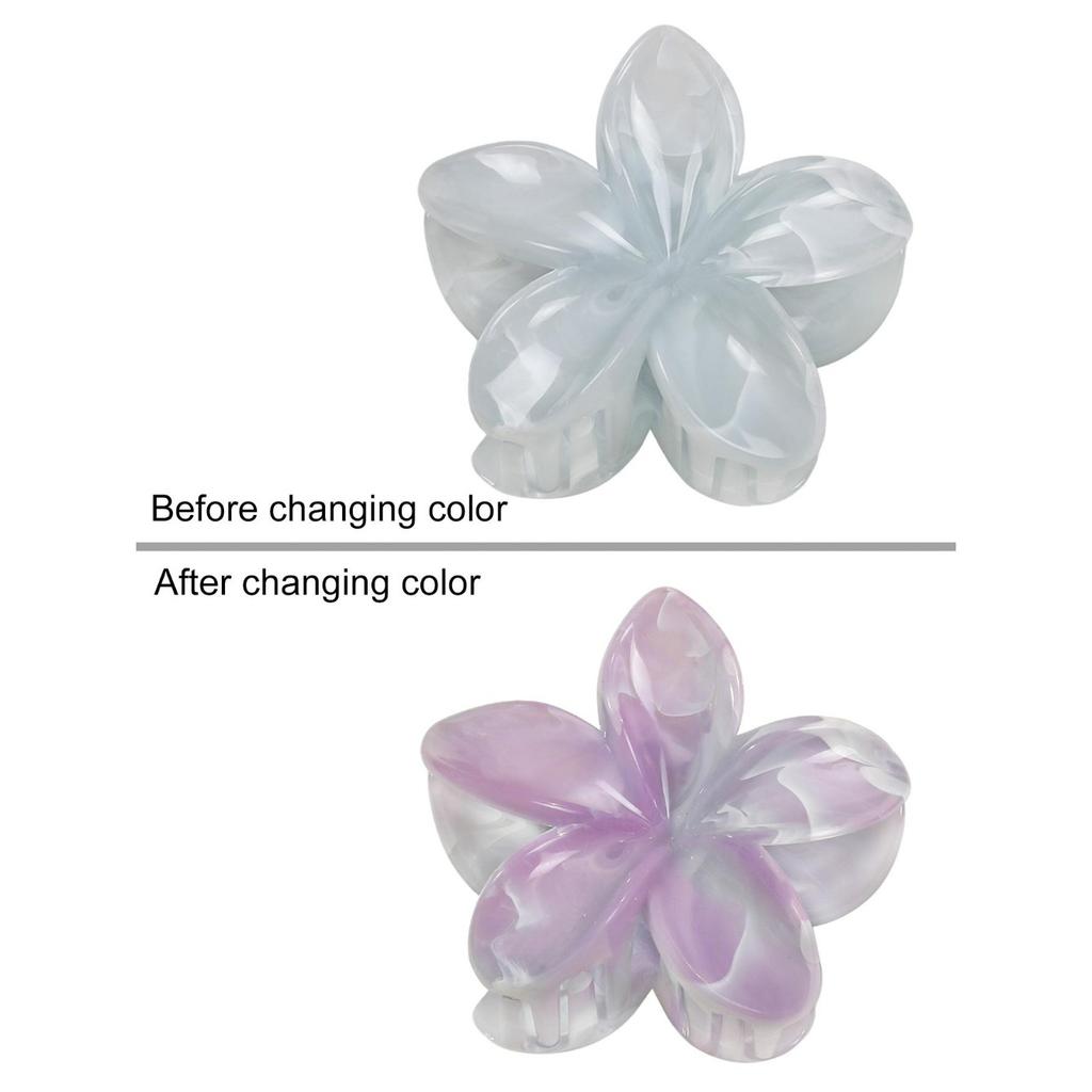 New Hawaiian Flower Hair Claw Clips Discoloration In Sunlight, Strong Hold Beach Hair Accessories for Women Thin Thick Hair
