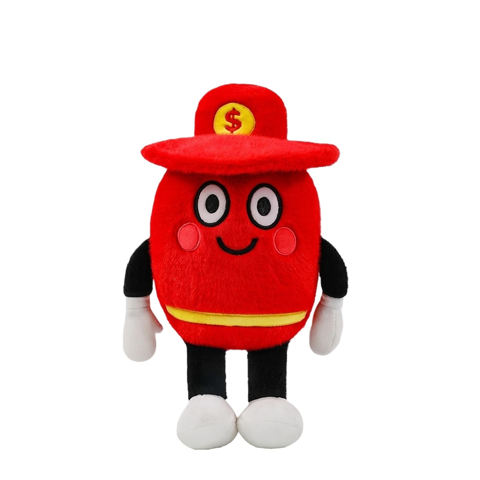 

Soft Plush Toy Stuffed Doll with Embroidered Face and Hat Standing Design Suitable for Kids and Collectors One Size