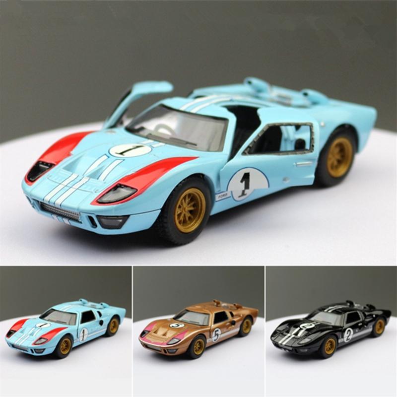 BBAA3 1:32 1966 Ford GT40 Alloy Sports Car Model Diecast Metal Toy Track Racing Car Vehicles Model Simulation Collection Children Gift