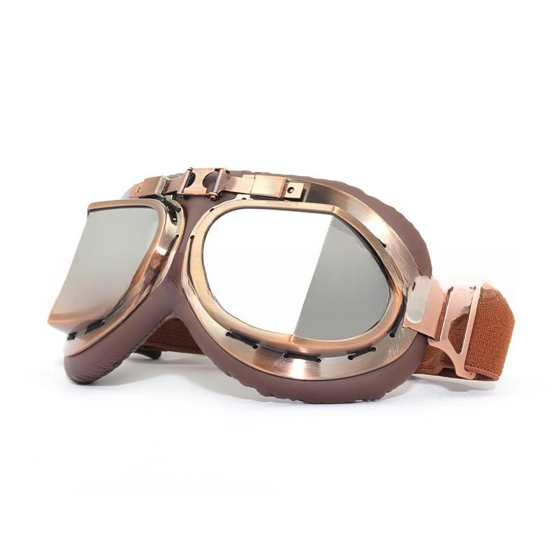 Harley Retro Copper Style Motorcycle Goggles With Adjustable Nose Pads For Outdoor Riding Enthusiasts