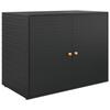 VidaXL Garden Storage Cabinet Black 100x55.5x80 Cm Woven Resin 319868