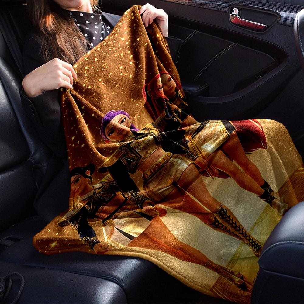 Golden Glamour Sisters Blanket Soft Throw Blanket For Home Bedroom Bed Sofa Travel Office Solid Christmas Blanket
