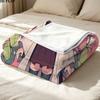 1PC Demon Slayer Patterned Flannel Blanket Suitable For All Seasons For Home Decor Warmth And Comfort Gifts Holiday Present