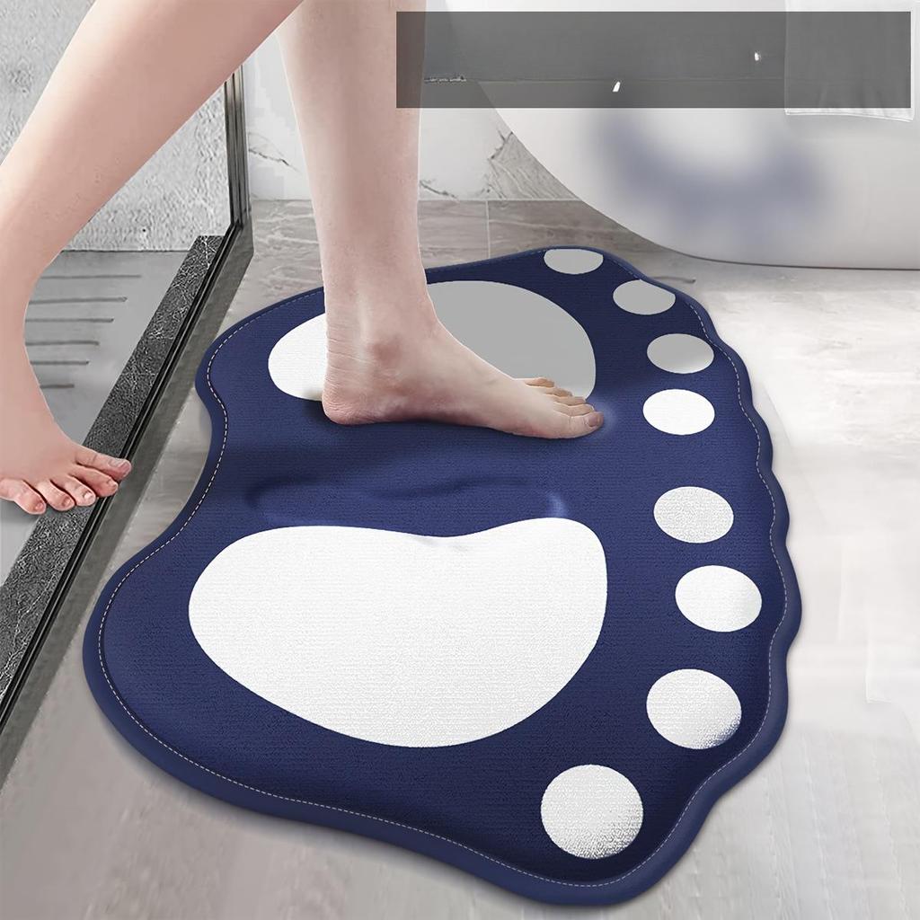 Pfotenabdruck-Design - Weiche, saugfähige und leichte Badematte für Dusche, Badewanne und Toilette - 40x60cm (15.7x23.6 Zoll), Badezimmermatte