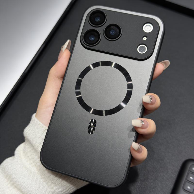 Luxury Metallic Paint AG Nano Frosted For Magsafe Case for iPhone 17 16 15 14 Plus 13 12 11 Pro Max Wireless Charging Cover