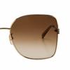 GUCCI alloy frame gold frame brown lenses alloy irregular sunglasses women's models