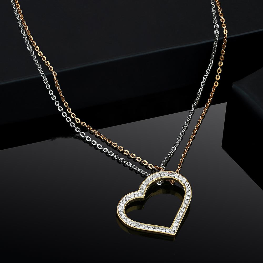 

Дизайнерская подвеска Estele с золотым и родиевым покрытием Lovely Heart для женщин