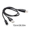 USB2.0 Y Cable Double USB A To Mini B Connectors For External HDD BluRay Power Supply HDD Date Cable PVC USB Y Cable