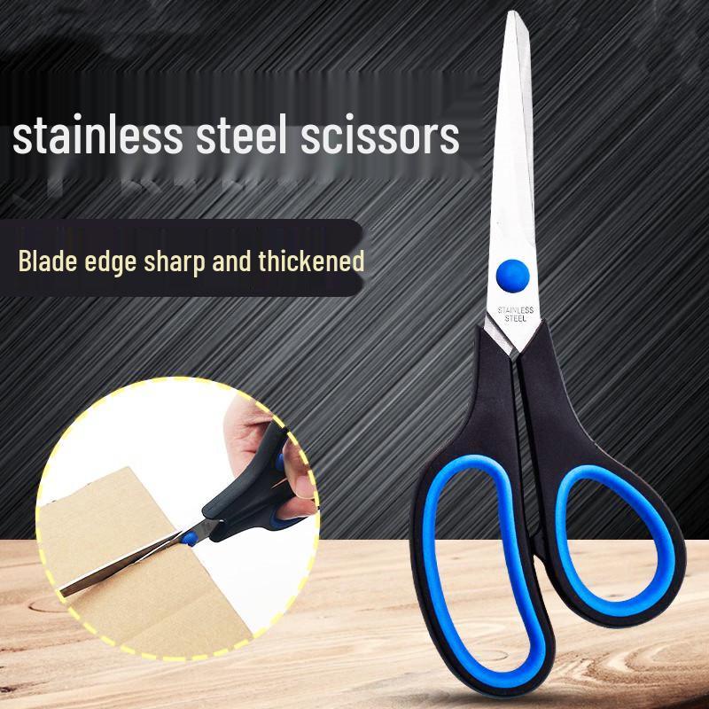 9-Inch Stainless Steel Handmade Scissors with Rubber and Plastic Handle for Household, Office, Tailoring, and Art