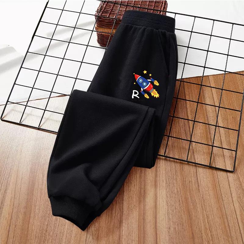2025 Children Brand Trousers Excavator Cartoon Long Pants Little Boys Outdoor Sweatpants Fall Casual Clothing 3-13Y Fleece Long Pants