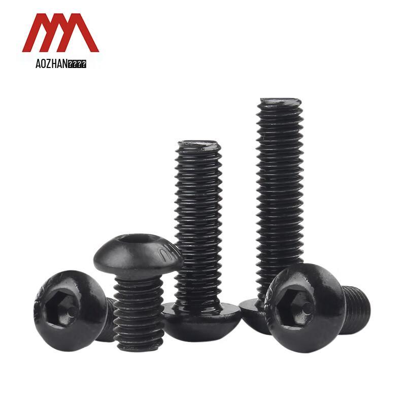 Aozhan ISO7380 Grade 10.9 Black Hex Socket Button Head Machine Screws
