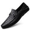 Einfache lässige Schuhe für Herrenfuß-Set, große Größe, Lederschuhe, schwarze Schuhe, Echtleder, Mützen-Schuhe für Herren 49