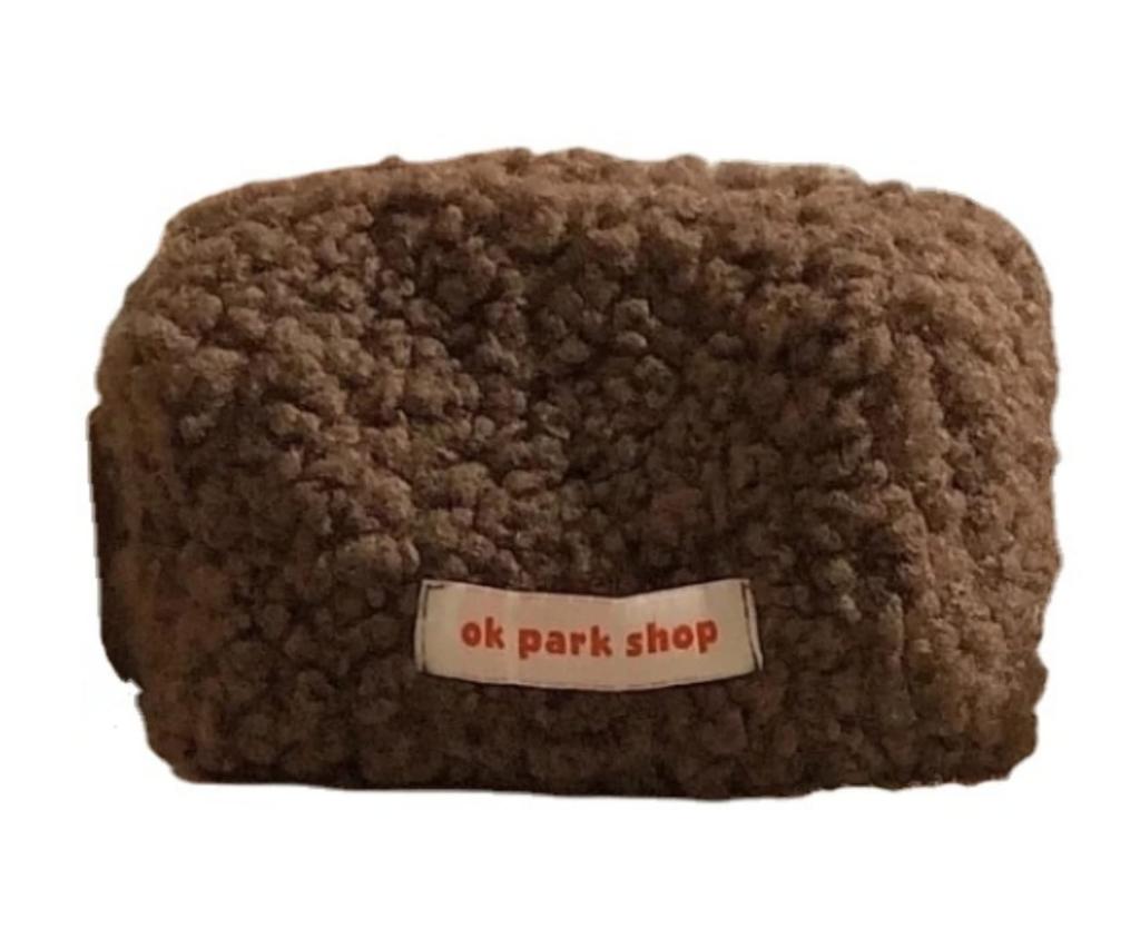 Lamb Hair Cosmetic Bag Plush Storage Cute Stationery Bag Pencil Case Large Capacity Travel Cosmetic Makeup Bag Accessories