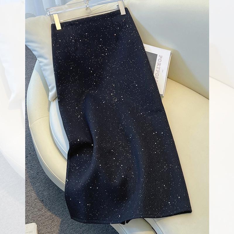 

2025 New Coffee-Colored Women s Petite Leather Half-Skirt – Autumn/Winter Slimming Hip-Hugging Short Skirt for Commuting L (106-115 lbs) чёрный